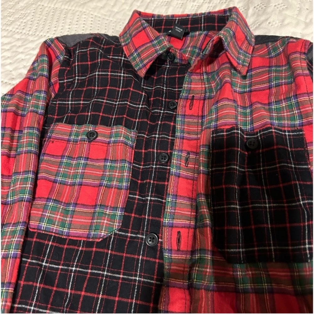 art class Red and Black Plaid Button Down Shirt